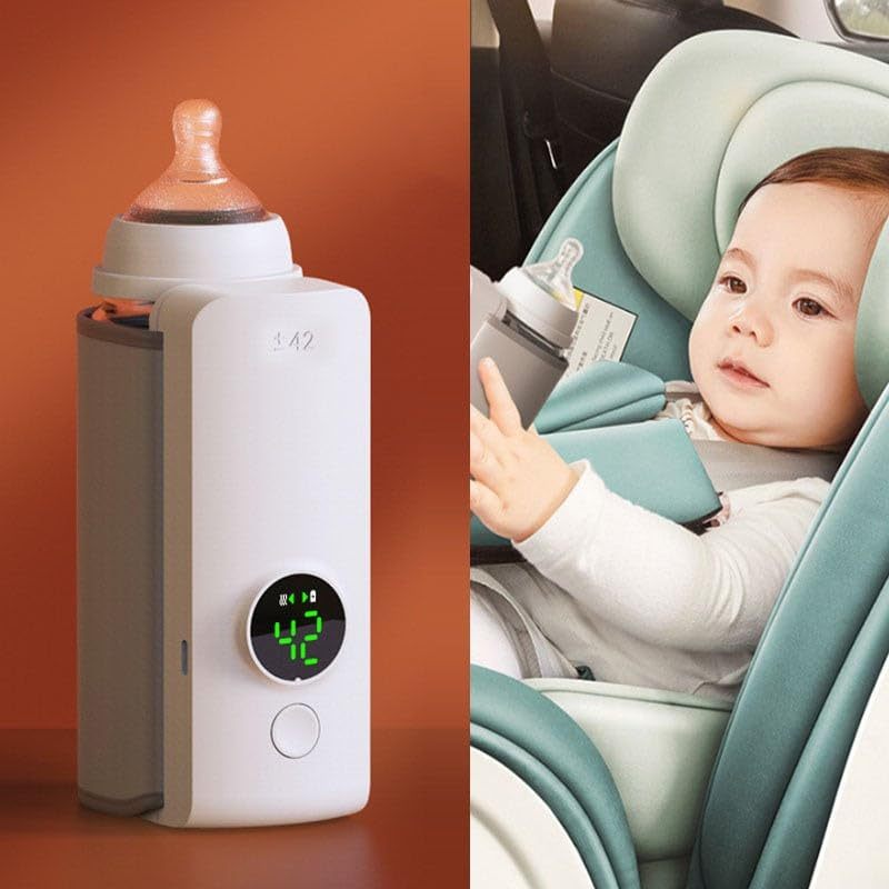 Rechargeable portable milk warmer bag — ideal for outings, travel, and nighttime feeding.