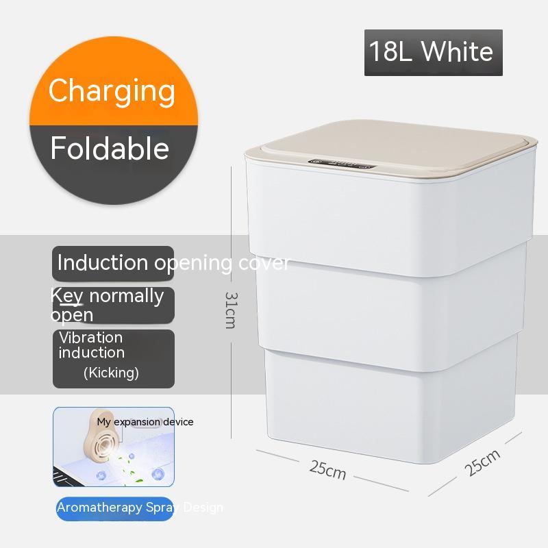 Smart Trash Can with Lid – Automatic Induction Dustbin for Bedroom, Kitchen & Car
