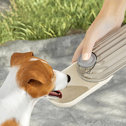 2-in-1 Pet Water & Food Cup – Portable Dog Walking Bottle with Segment Design