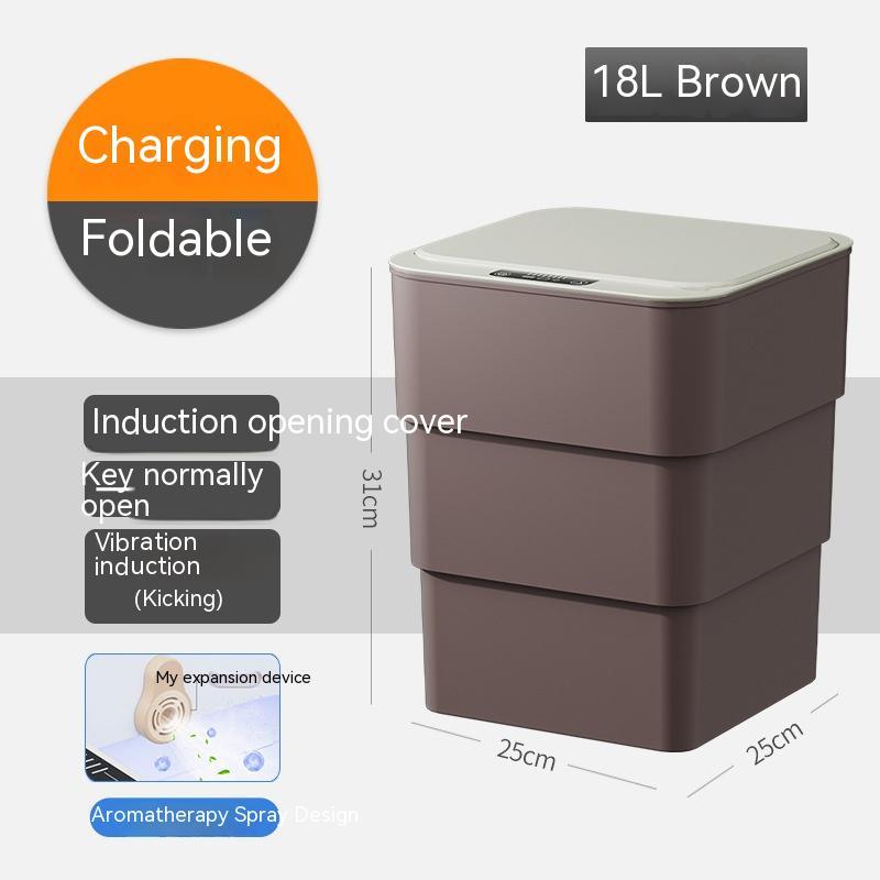 Smart Trash Can with Lid – Automatic Induction Dustbin for Bedroom, Kitchen & Car