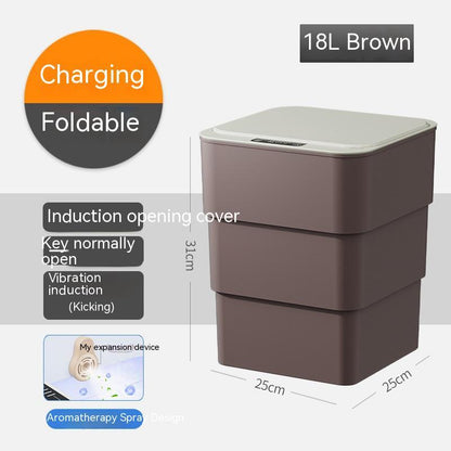 Smart Trash Can with Lid – Automatic Induction Dustbin for Bedroom, Kitchen & Car