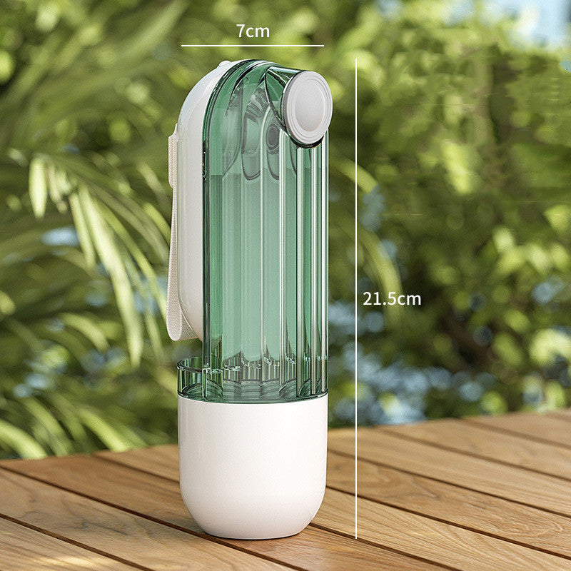 2-in-1 Pet Water & Food Cup – Portable Dog Walking Bottle with Segment Design