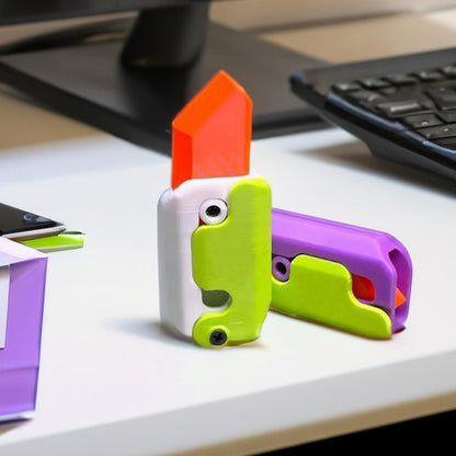 3D Printing Gravity Cube – Mini Jumping Radish Toy & Pendant for Kids