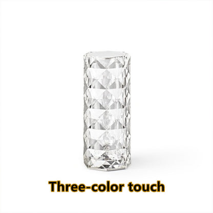 Nordic Crystal Touch Lamp – USB Dimmable Night Light