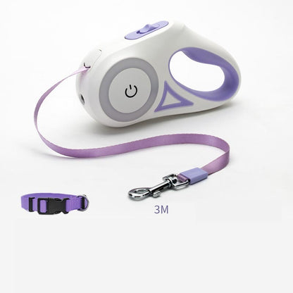 Retractable Dog Leash with Collar – Spotlight Automatic Pet Lead