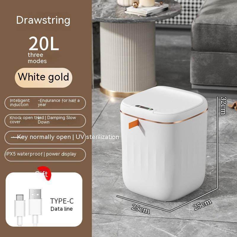 Smart Trash Can with Lid – Automatic Induction Dustbin for Bedroom, Kitchen & Car