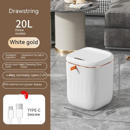 Smart Trash Can with Lid – Automatic Induction Dustbin for Bedroom, Kitchen & Car
