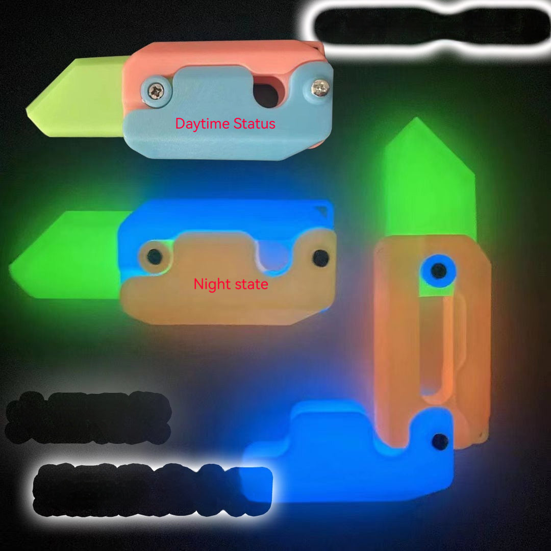3D Printing Gravity Cube – Mini Jumping Radish Toy & Pendant for Kids