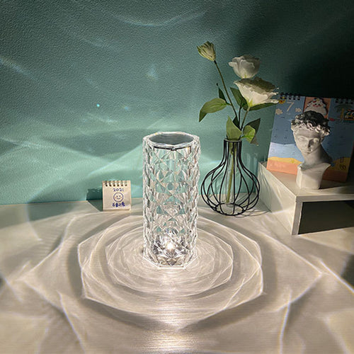 Nordic Crystal Touch Lamp – USB Dimmable Night Light