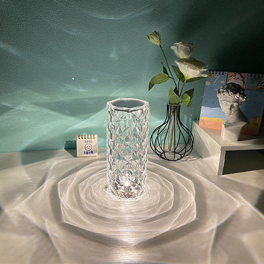 Nordic Crystal Touch Lamp – USB Dimmable Night Light