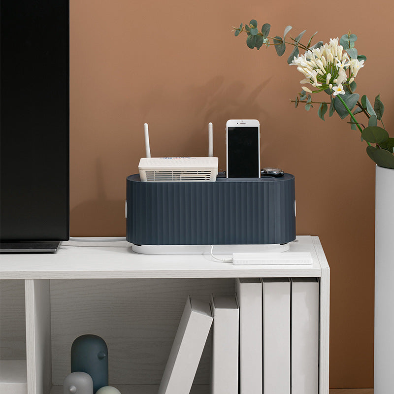 Power Strip Cable Storage Box – Anti-Dust Charger Socket & Wire Organizer