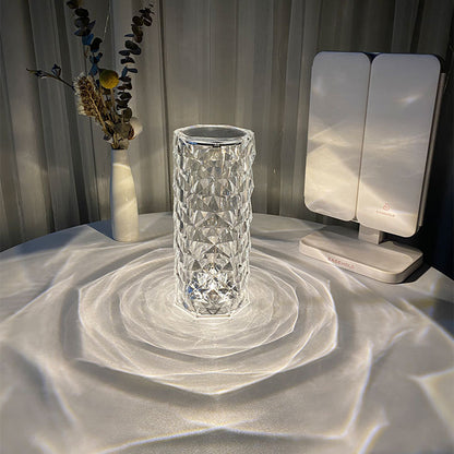 Nordic Crystal Touch Lamp – USB Dimmable Night Light
