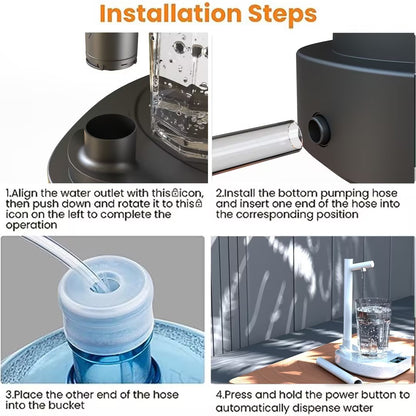 Automatic Water Dispenser with Stand – Rechargeable Bottle Pump with Extension Tube