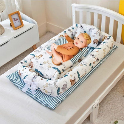 Foldable Portable Baby Crib – Anti-Pressure Newborn Travel Bed