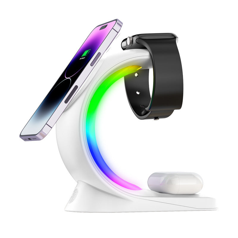Magnetic Fast Charging Station – 4-in-1 Wireless Charger with Night Light