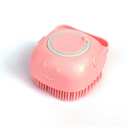 Silicone Pet Bath & Grooming Glove with Shampoo Dispenser
