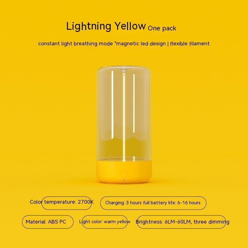 New LED Camping Light – Type-C Rechargeable Portable Night Light with Anti-Drop Design