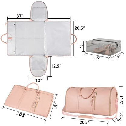 Women’s Large Travel Duffle Bag – Foldable Waterproof Tote & Suit Carrier