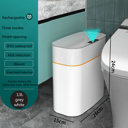 Smart Trash Can with Lid – Automatic Induction Dustbin for Bedroom, Kitchen & Car