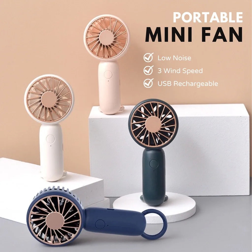 Mini USB Handheld Fan – Portable, Silent & Rechargeable