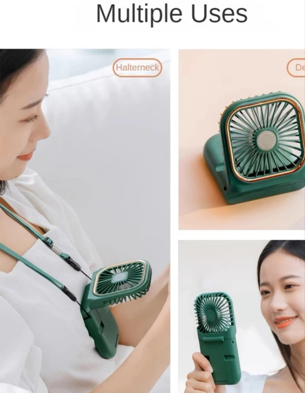 F30 PRO Handheld Portable Fan – USB Rechargeable with Adjustable Speeds