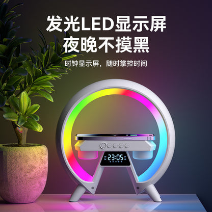 G6 Bluetooth Audio Speaker – Night Light, Clock & Wireless Charging