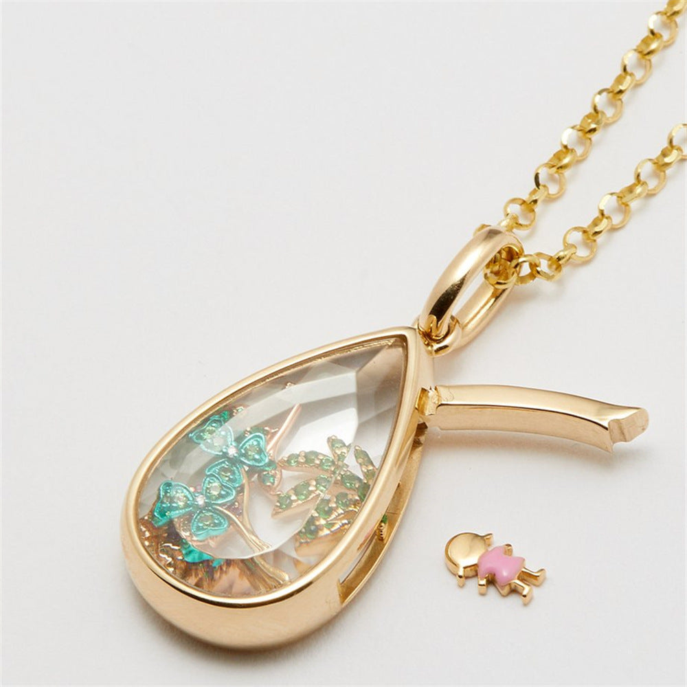 Ocean Heart Locket Necklace