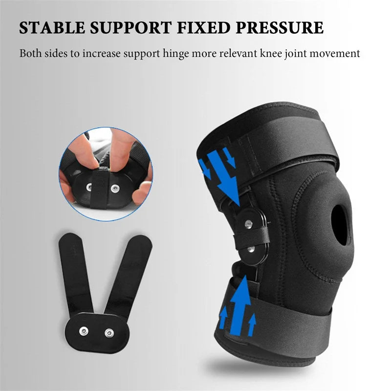 “Hinged Knee Brace with Patella Stabilizers