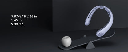 JISULIFE Upgraded Portable Neck Fan – 5000mAh, 5 Speeds, Hands-Free Cooling