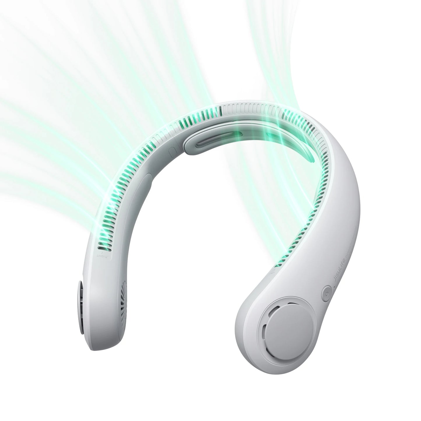 JISULIFE Upgraded Portable Neck Fan – 5000mAh, 5 Speeds, Hands-Free Cooling