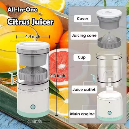 7.4V Portable USB Electric Juicer – Fruit Blender & Citrus Squeezer