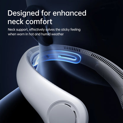 JISULIFE Upgraded Portable Neck Fan – 5000mAh, 5 Speeds, Hands-Free Cooling