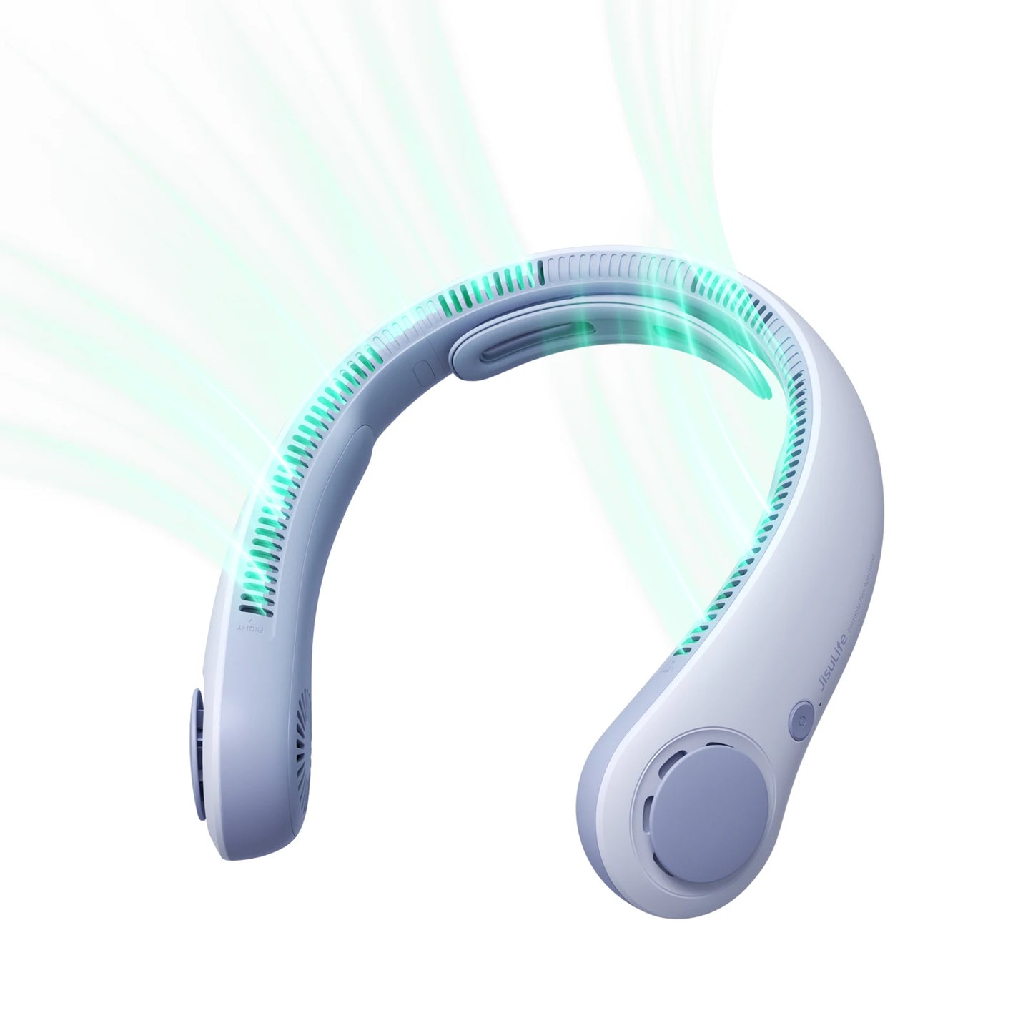 JISULIFE Upgraded Portable Neck Fan – 5000mAh, 5 Speeds, Hands-Free Cooling