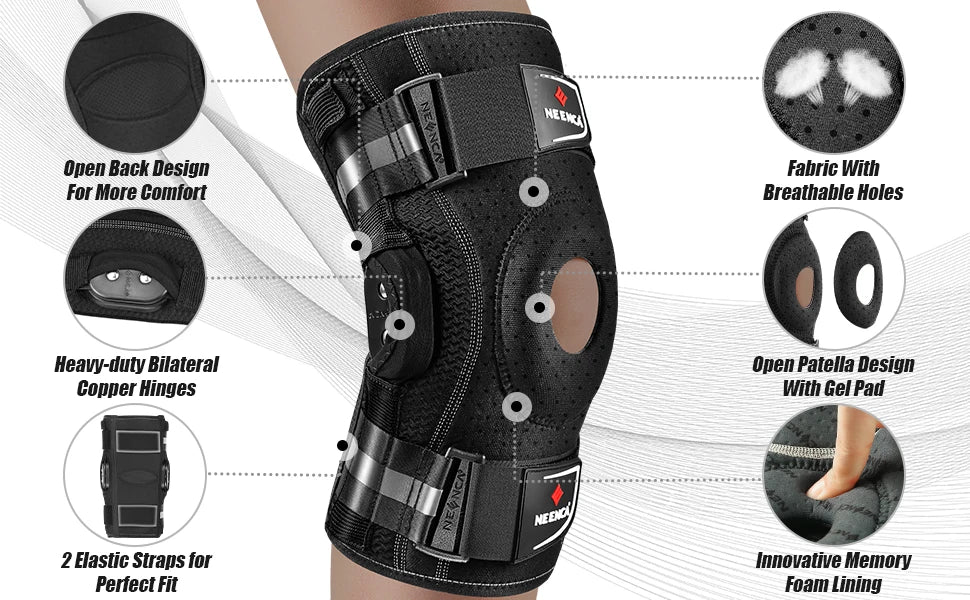 “NEENCA Hinged Knee Brace with Stabilizers”