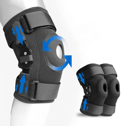“Hinged Knee Brace with Patella Stabilizers