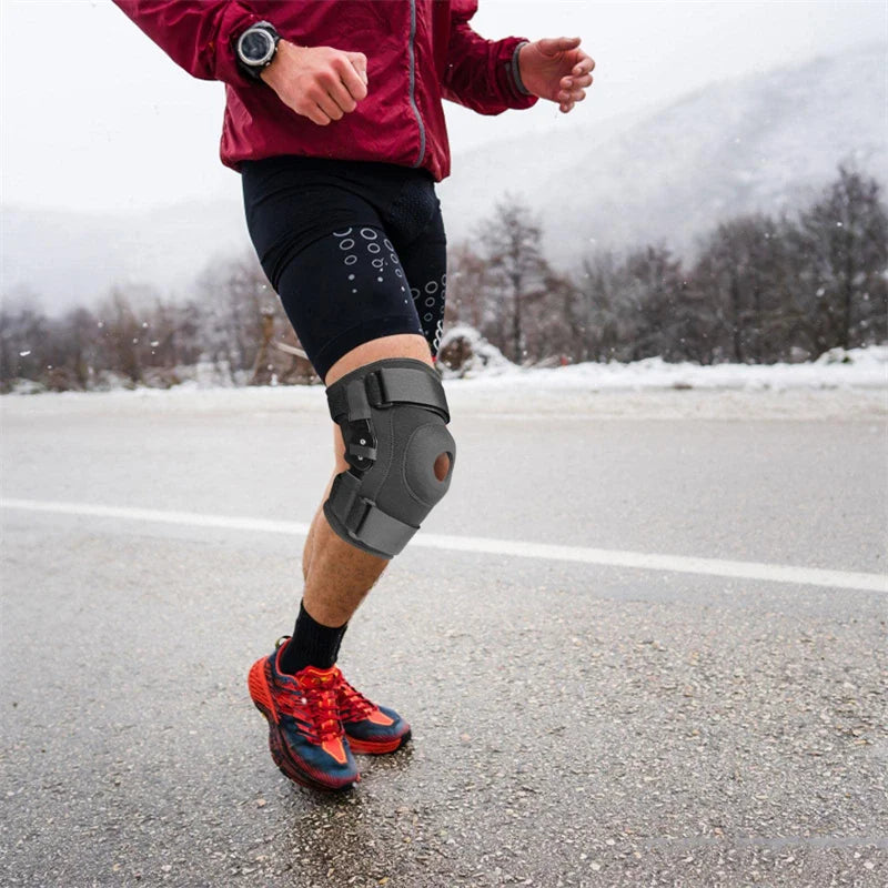 “Hinged Knee Brace with Patella Stabilizers