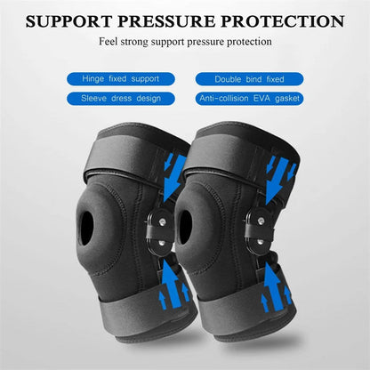 “Hinged Knee Brace with Patella Stabilizers