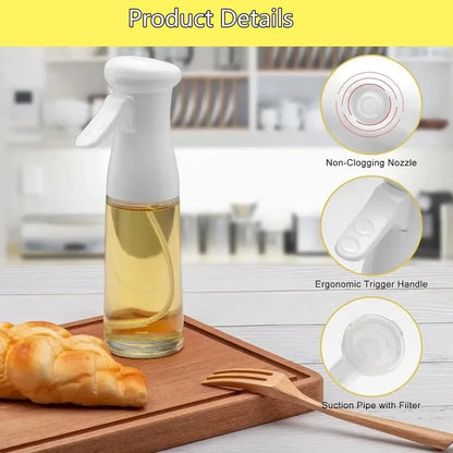 Oil Spray Bottle for Cooking – Refillable Olive Oil Dispenser