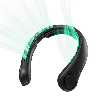JISULIFE Upgraded Portable Neck Fan – 5000mAh, 5 Speeds, Hands-Free Cooling