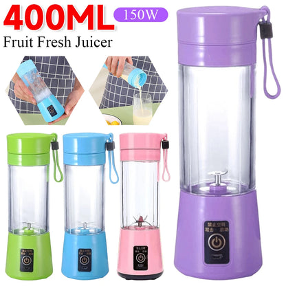 400ml Portable Electric Juicer Cup – USB Rechargeable Blender