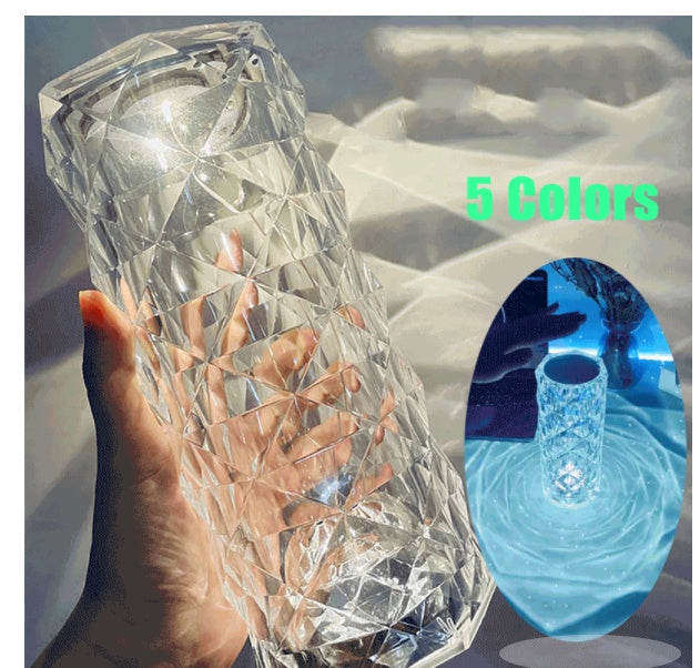 Nordic Crystal Touch Lamp – USB Dimmable Night Light