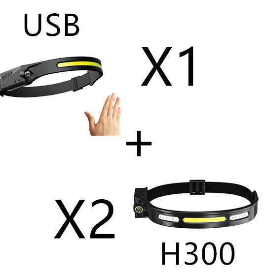 COB LED Induction Headlamp – USB Rechargeable Waterproof Camping & Hunting Light