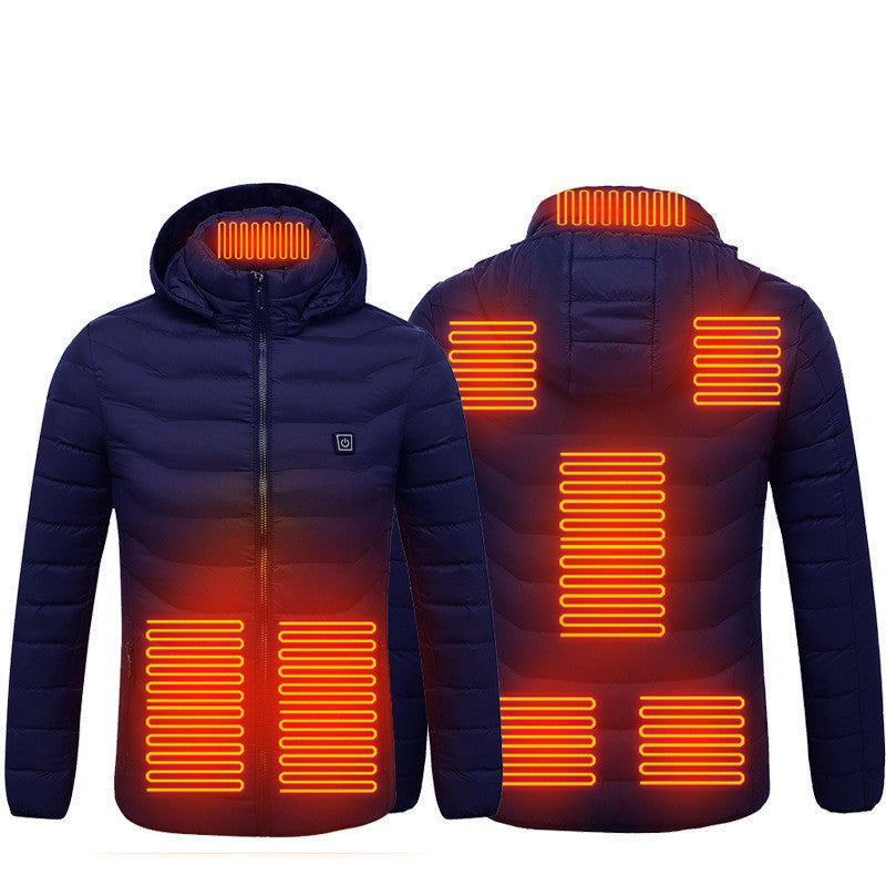 Heated USB Electric Jacket – Winter Thermal Cotton Coat for Men