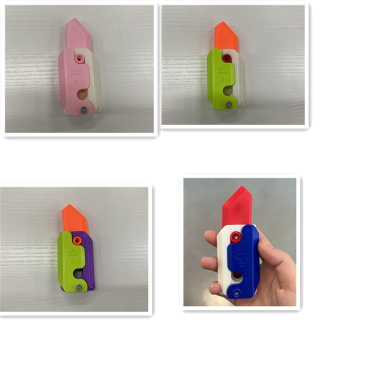 3D Printing Gravity Cube – Mini Jumping Radish Toy & Pendant for Kids