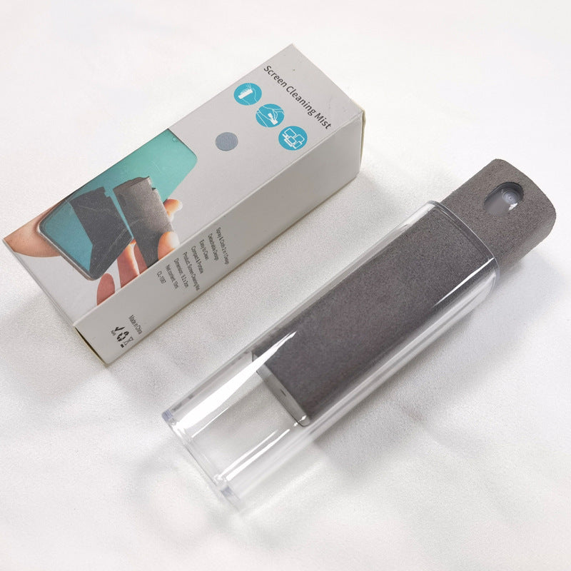 Portable Screen Cleaning Artifact – Spray Bottle with Integrated Wipe