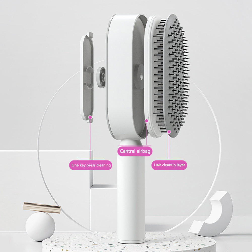Self-Cleaning Hair Brush with Scalp Massage