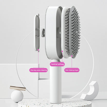 Self-Cleaning Hair Brush with Scalp Massage