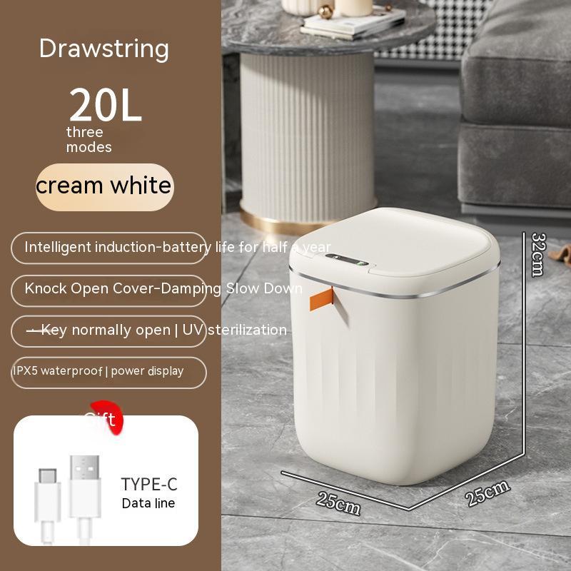 Smart Trash Can with Lid – Automatic Induction Dustbin for Bedroom, Kitchen & Car