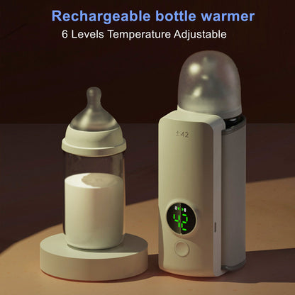 Rechargeable portable milk warmer bag — ideal for outings, travel, and nighttime feeding.