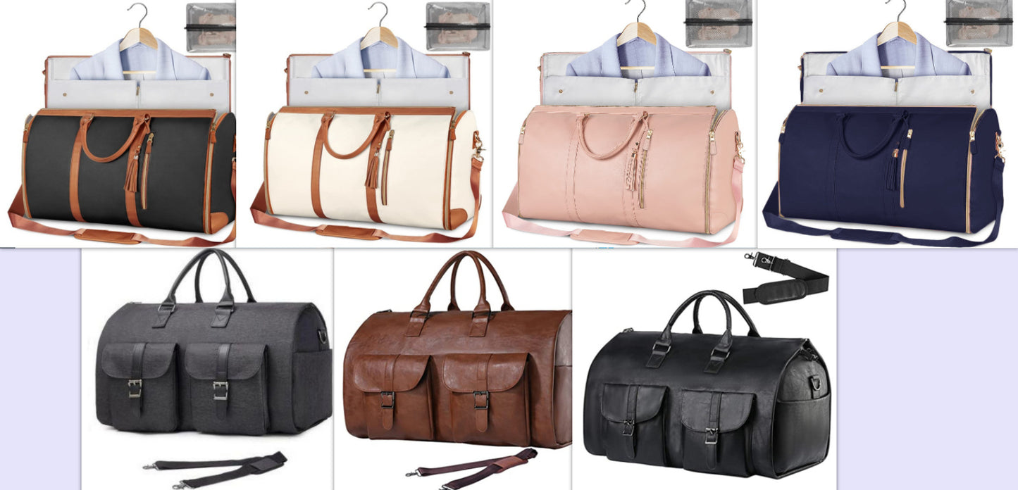 Women’s Large Travel Duffle Bag – Foldable Waterproof Tote & Suit Carrier
